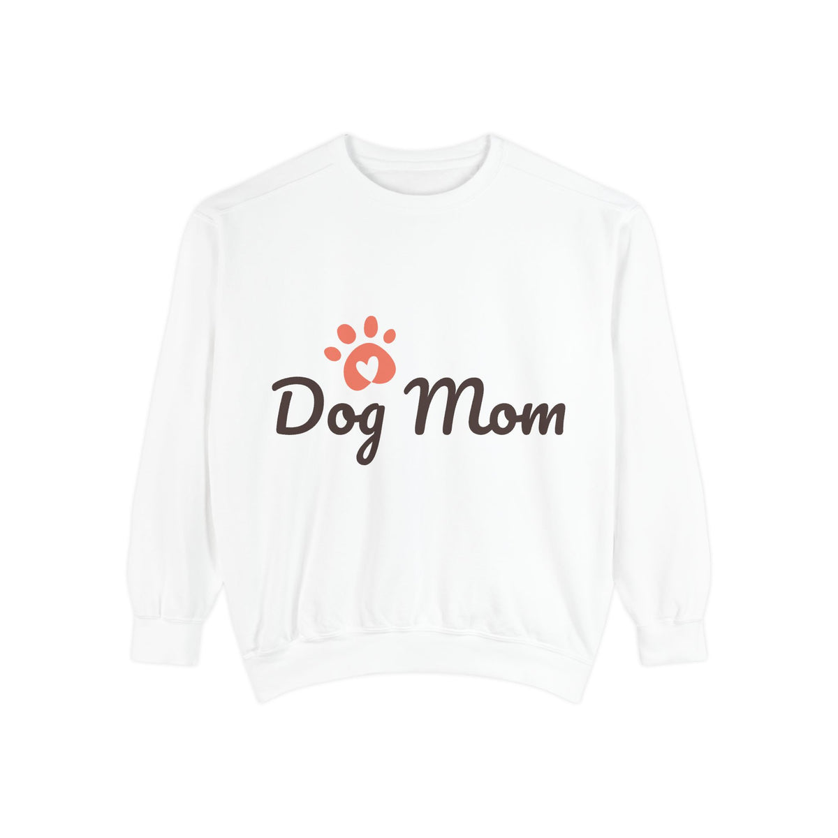 Sweet Dog Mom Sweatshirt — Paw Print Graphic Cozy Crewneck