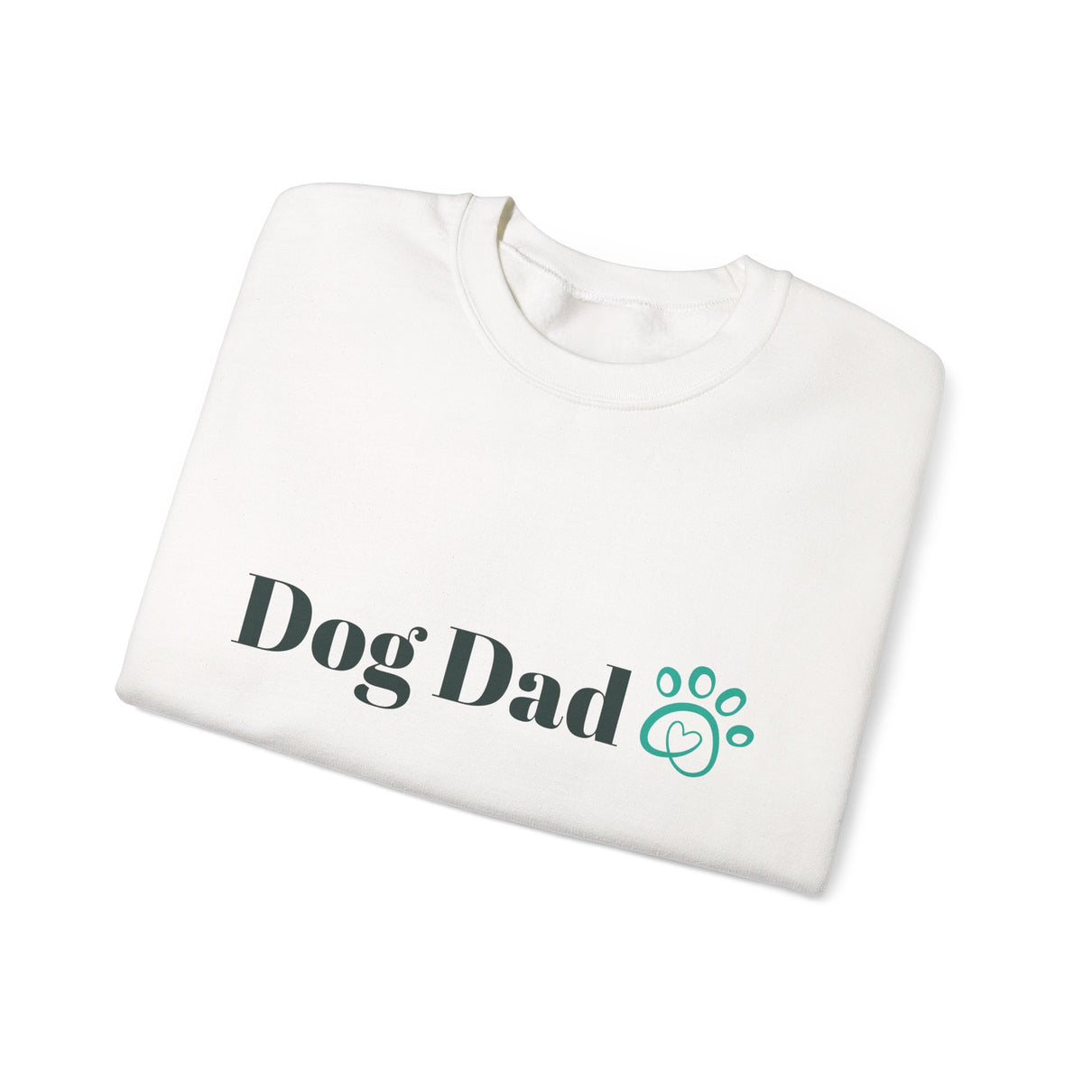 Dad Will Love This Dog Dad Crewneck Sweatshirt — Casual Paw Print Pullover for Dog Lovers