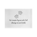 Memorial Photo Block — "No Longer by our side, but always in our Hearts" Paw Print Keepsake