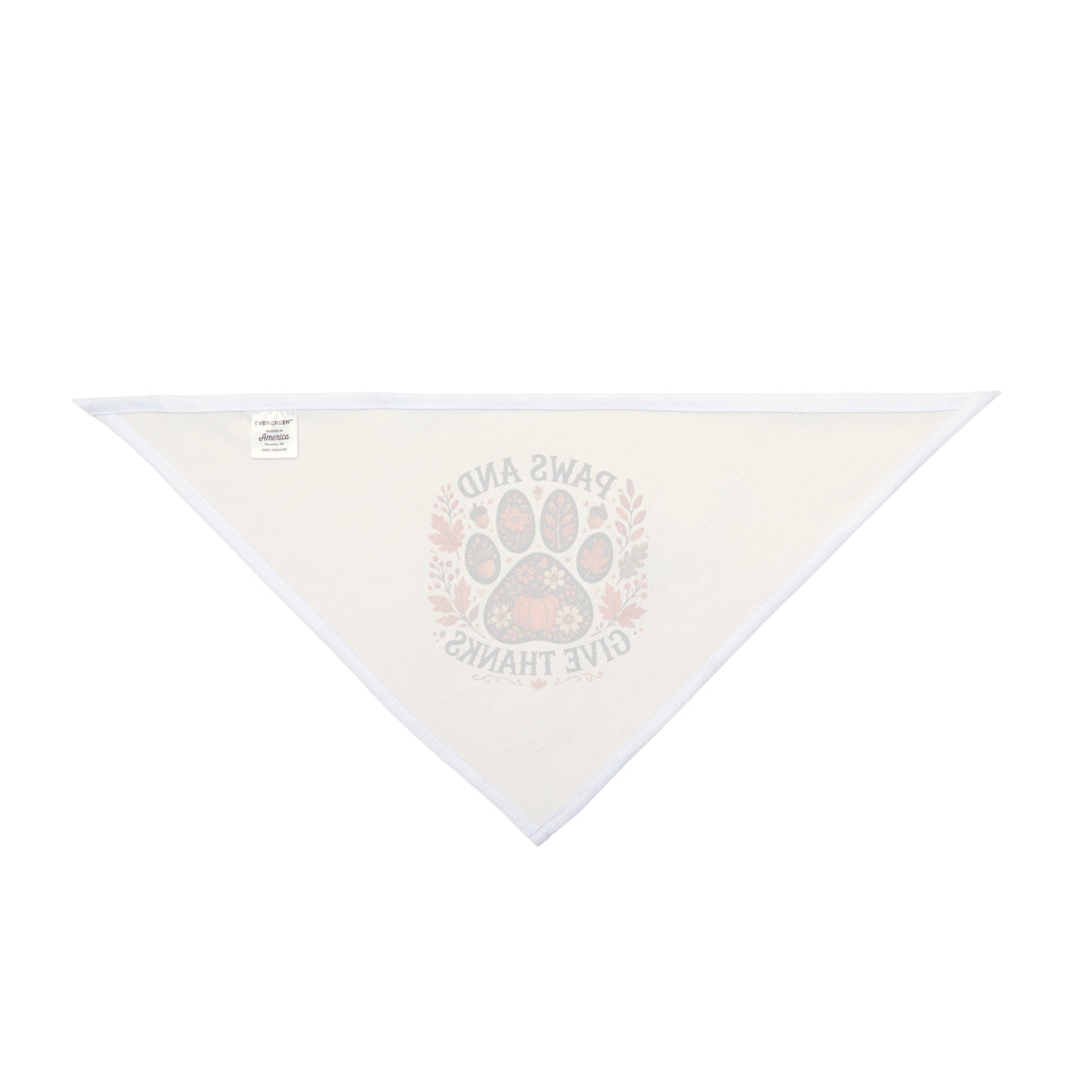Pet Bandana — “Paws and Give Thanks” Thanksgiving Paw Print Bandana