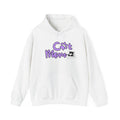 Cat Mom Hoodie - Cute Purple Paw Print Graphic Sweatshirt for Pet Lovers