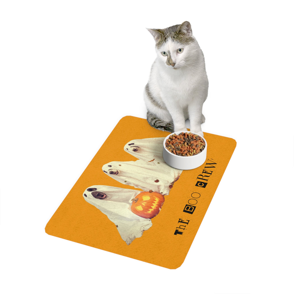Halloween 'The Boo Crew' Pet Food Mat (12x18)