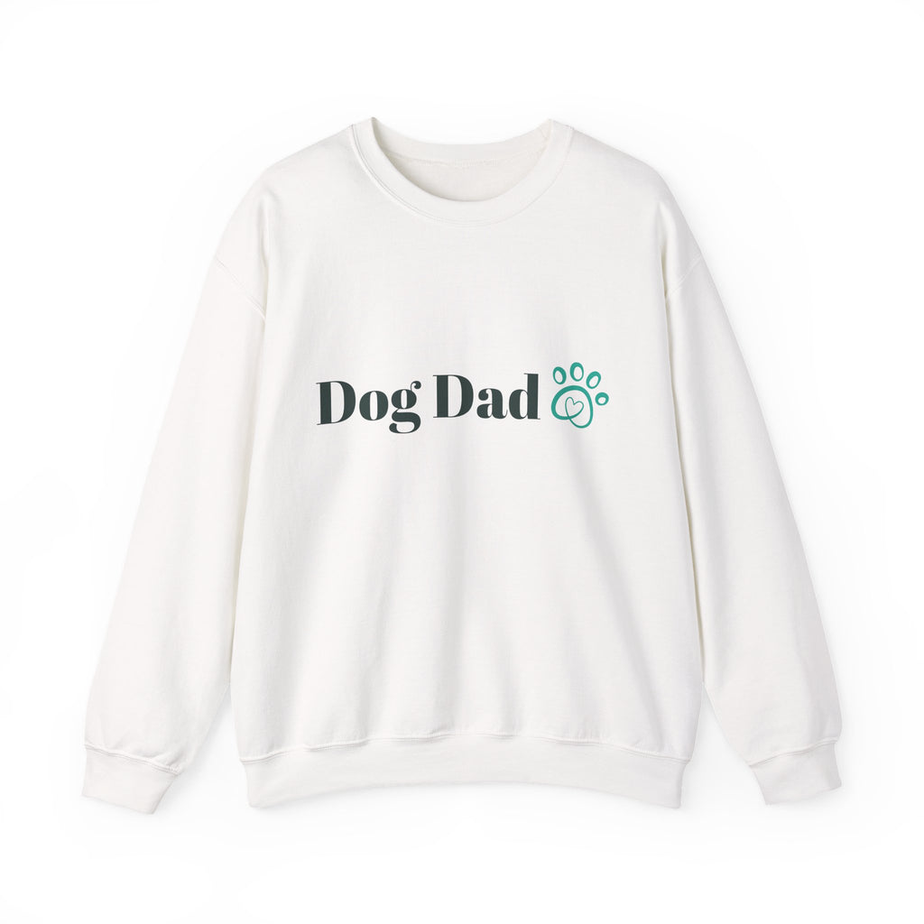 Dad Will Love This Dog Dad Crewneck Sweatshirt — Casual Paw Print Pullover for Dog Lovers