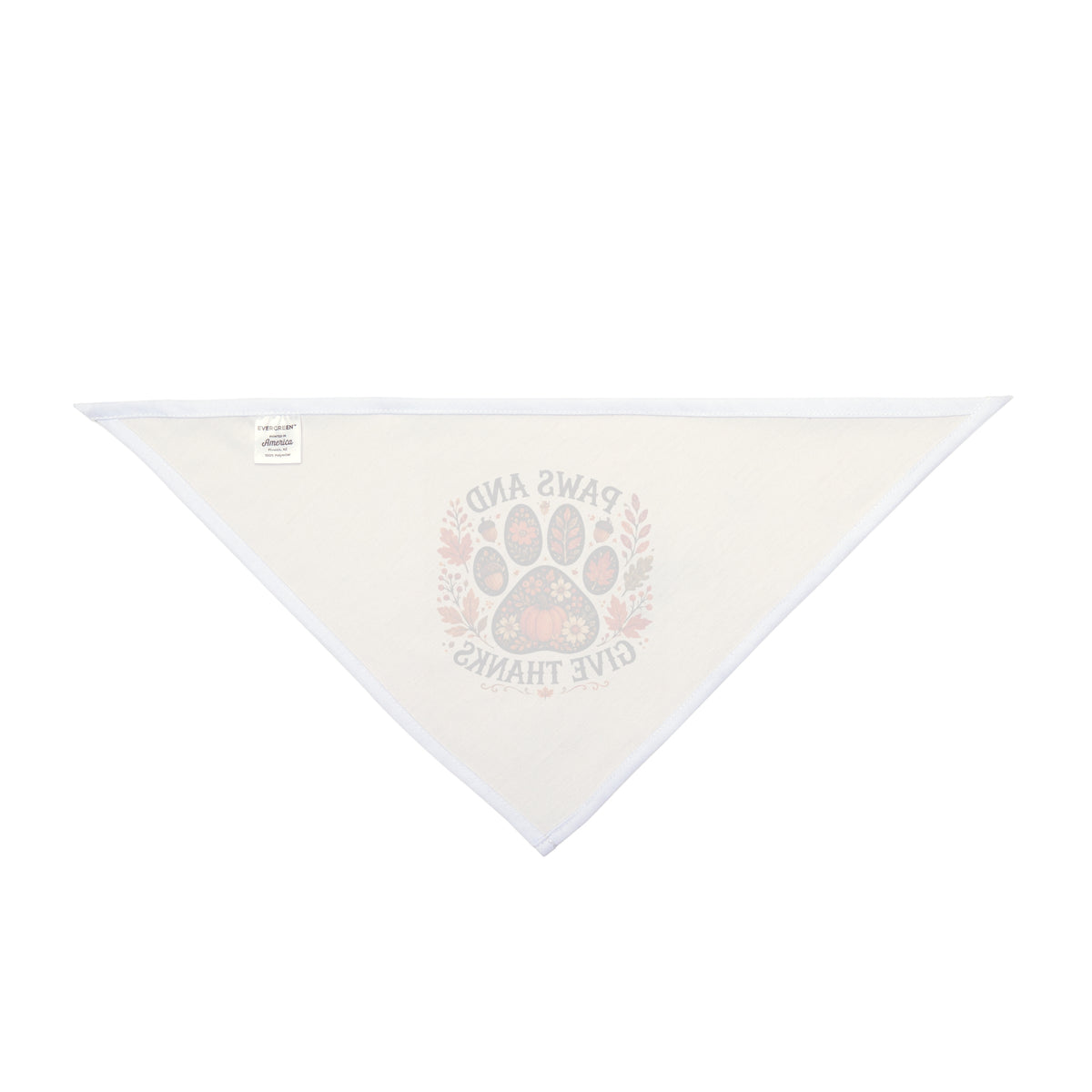 Pet Bandana — “Paws and Give Thanks” Thanksgiving Paw Print Bandana